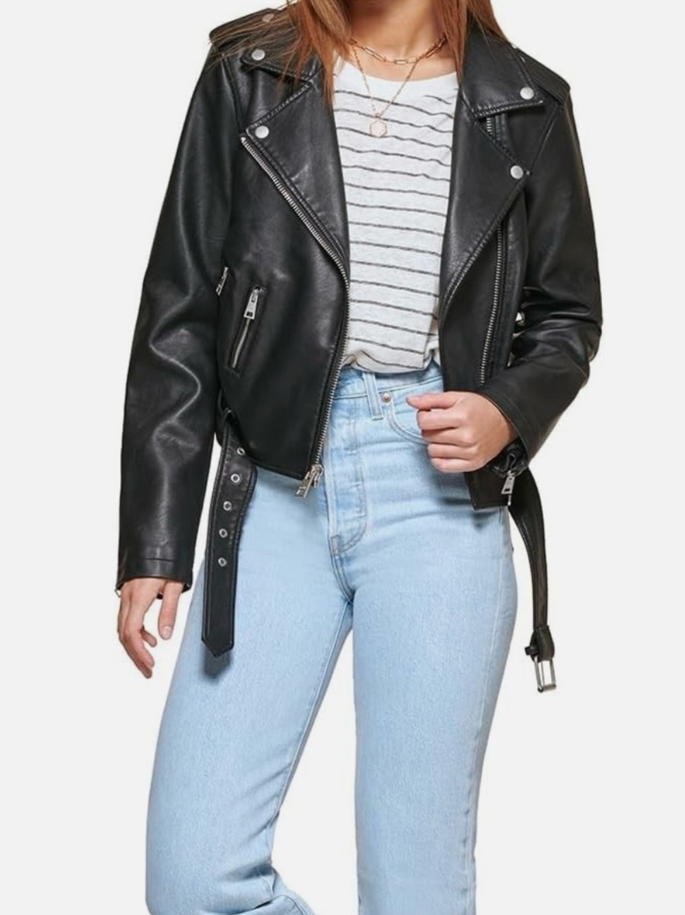 Levi's Black Moto Leather Jacket - Women's